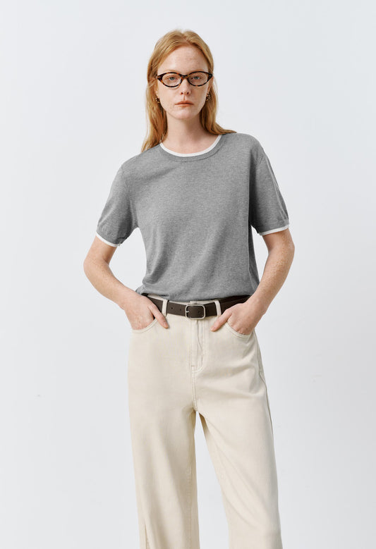 Double Layered Knit T-shirt