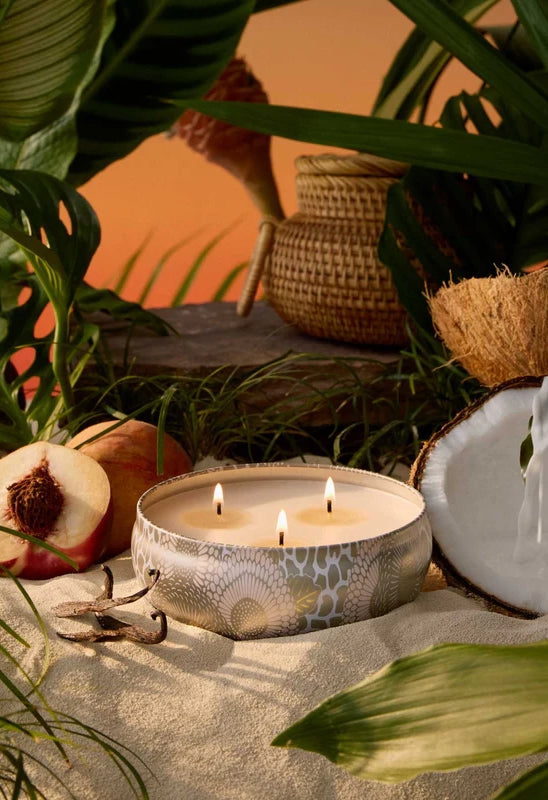 Tahitian Coconut Vanilla 3 Wick Tin Candle