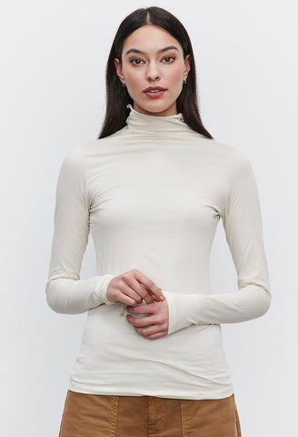 Talisia Gauzy Whisper Classic Mock Neck