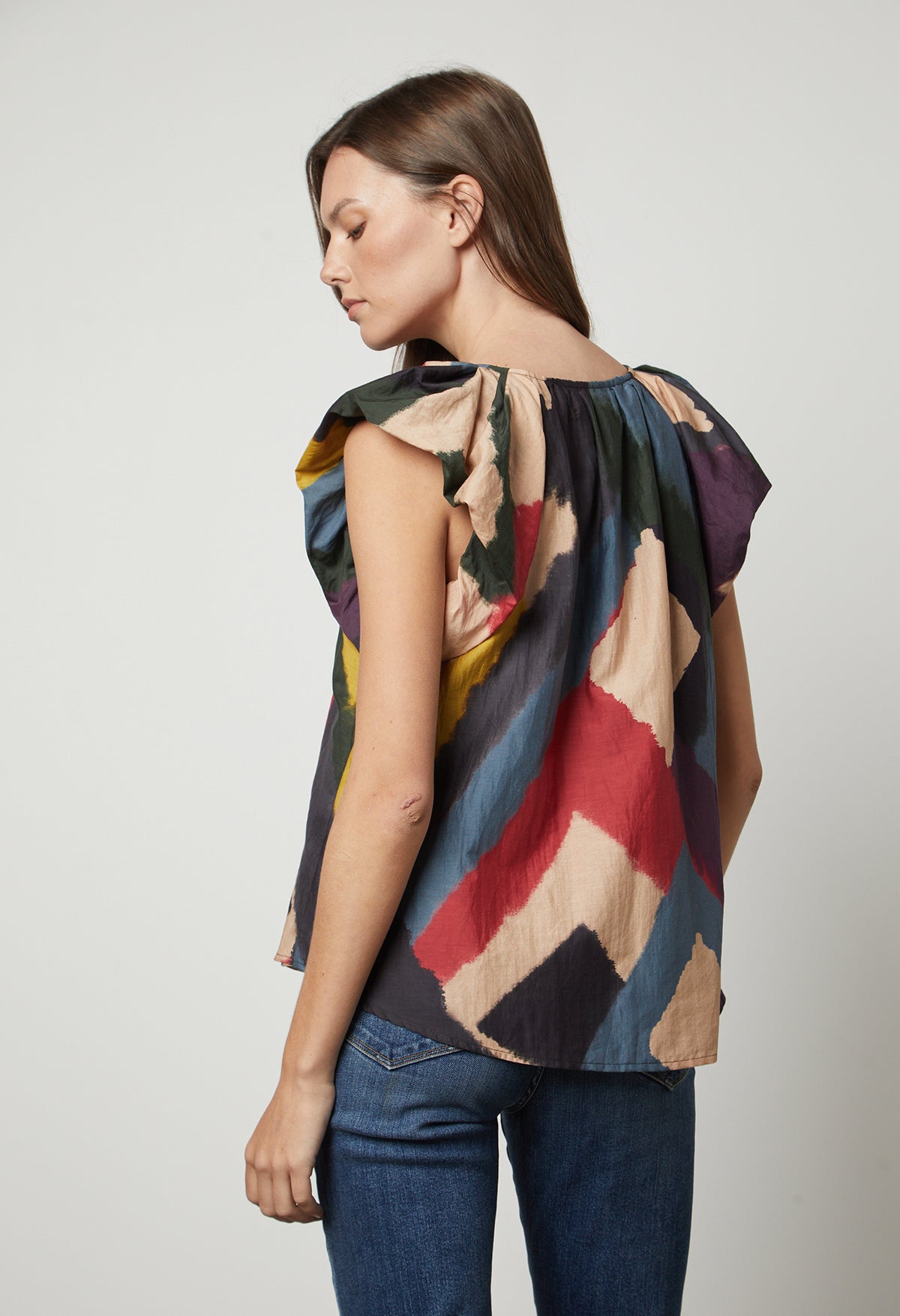 Tamra Printed Silk Cotton Voile Blouse