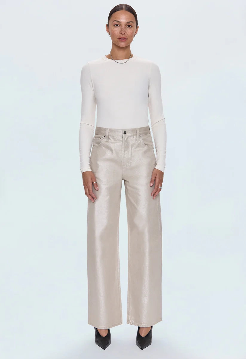 Tate High Rise Bowed Wide Leg