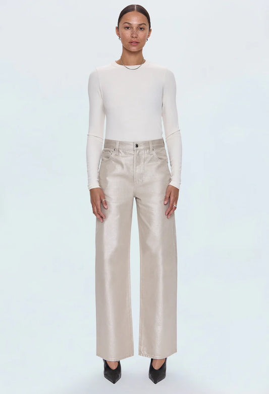 Tate High Rise Bowed Wide Leg