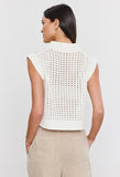 Taye Cotton Cashmere Mesh Collar Vest