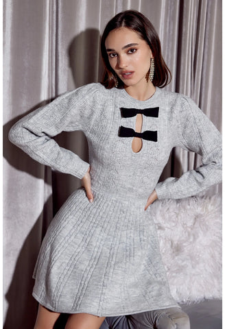 Tessa Bow Front Sweater Dress