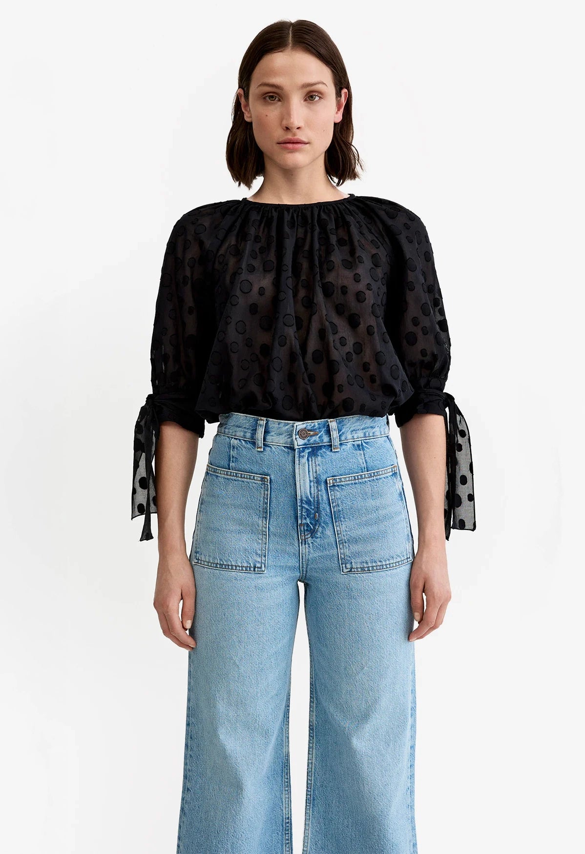 Tie Sleeve Blouse