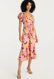 Tossed Floral Walker Dress