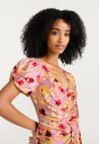 Tossed Floral Walker Dress