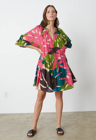 Tracy Printed Silk Cotton Voile Dress
