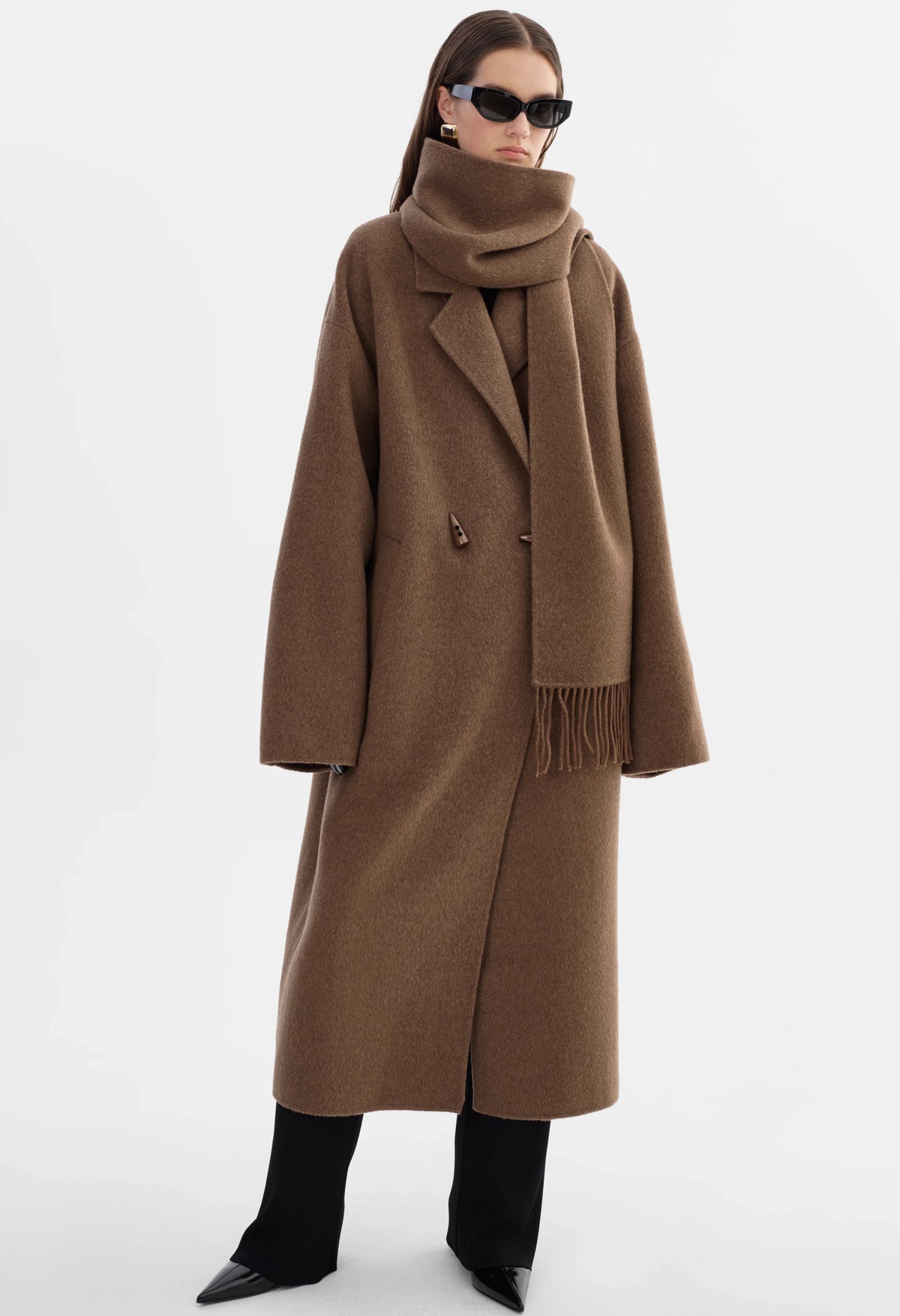Twila Wool Scarf Coat