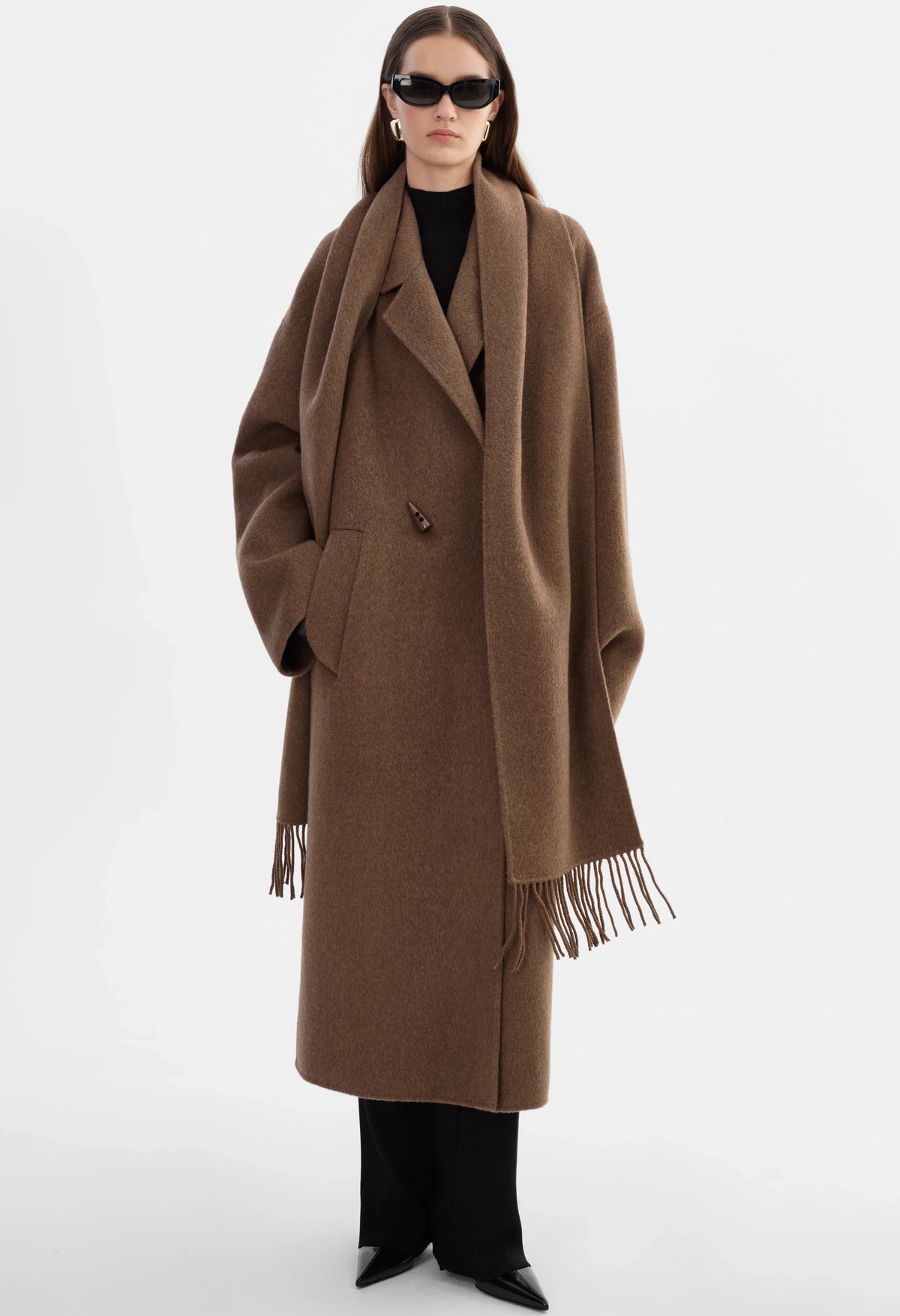 Twila Wool Scarf Coat