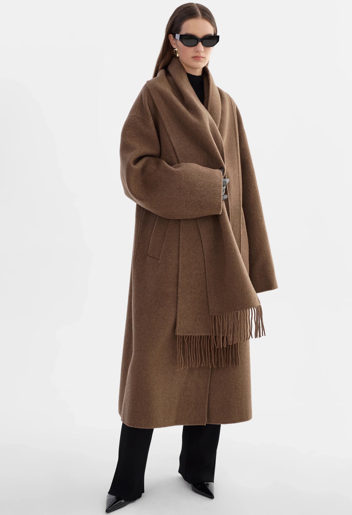 Twila Wool Scarf Coat