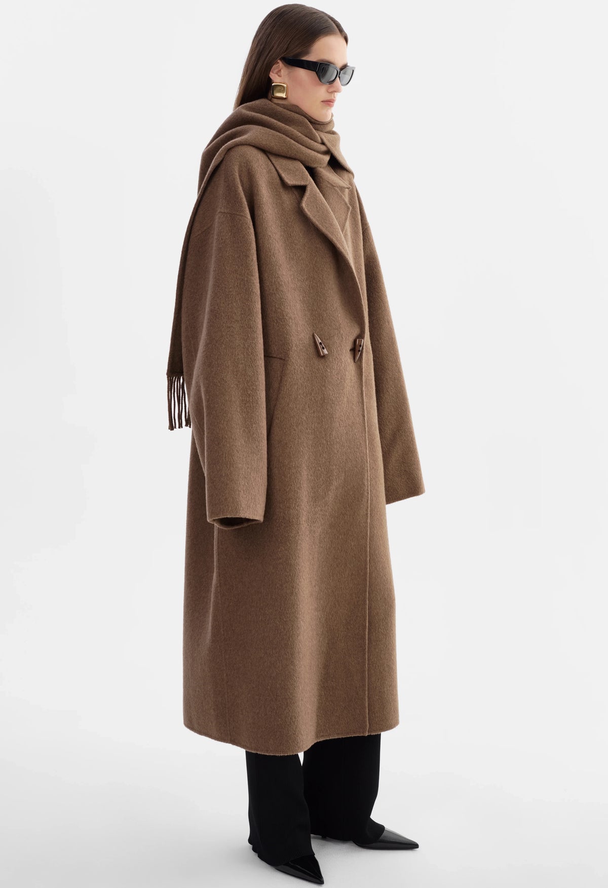 Twila Wool Scarf Coat