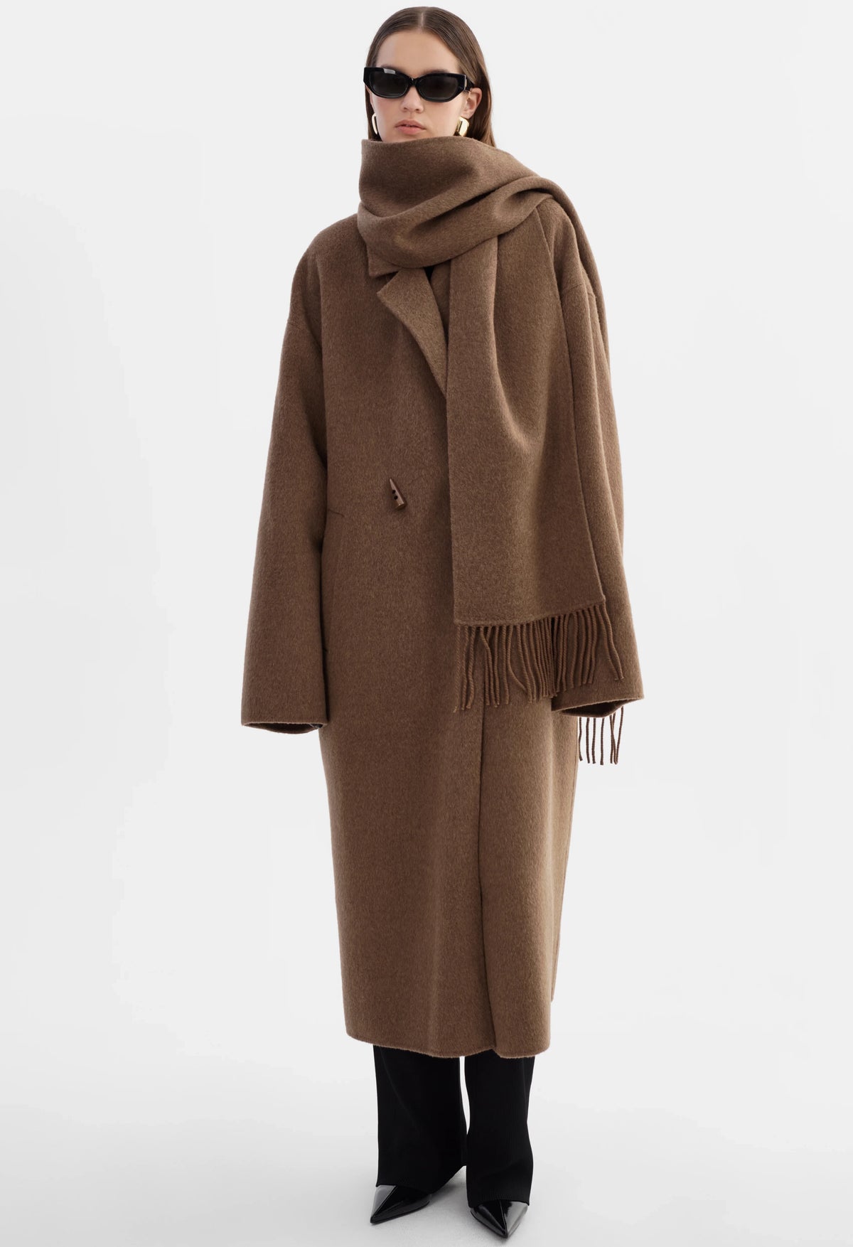 Twila Wool Scarf Coat