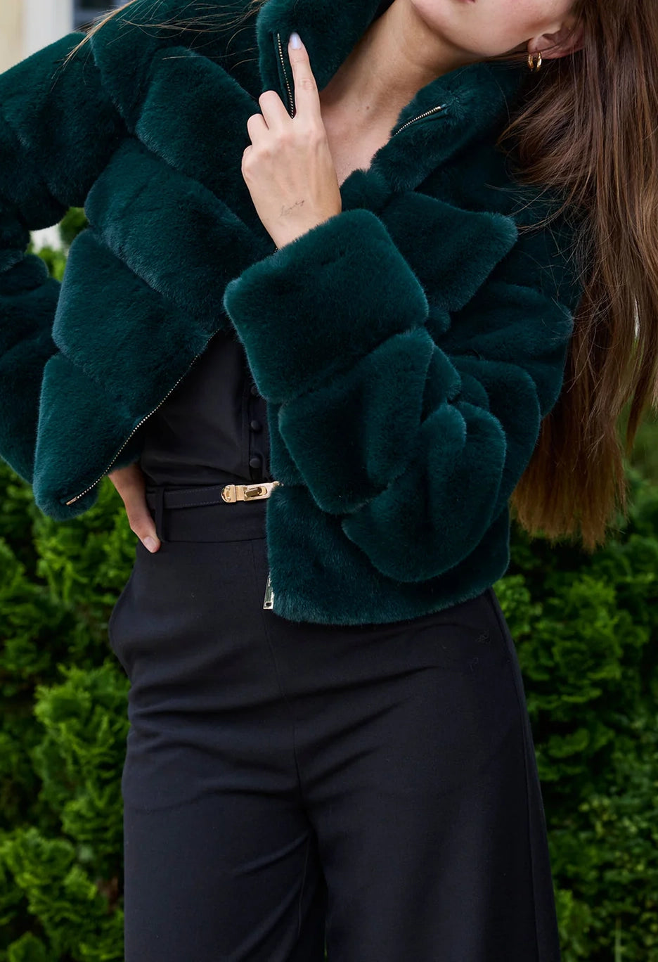 Tala Faux Fur Bomber