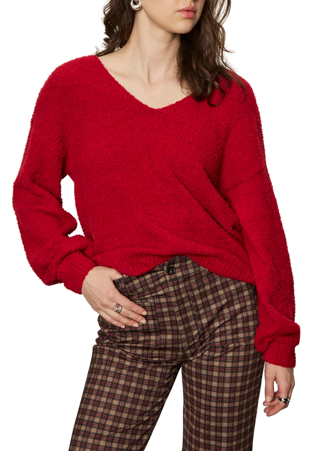 Teddy V-Neck Sweater