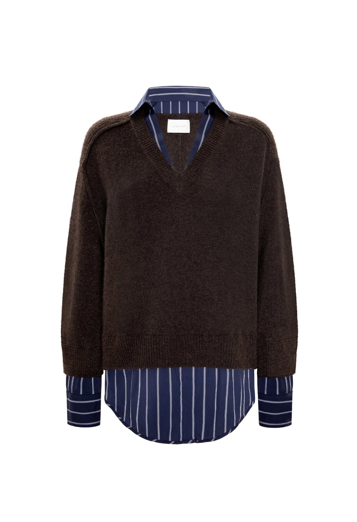Vneck Printed Layered Pullover