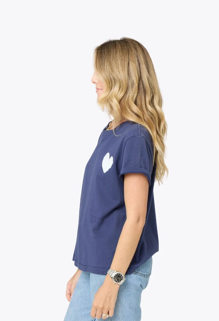 Suke Tee Contrast Imperfect Heart