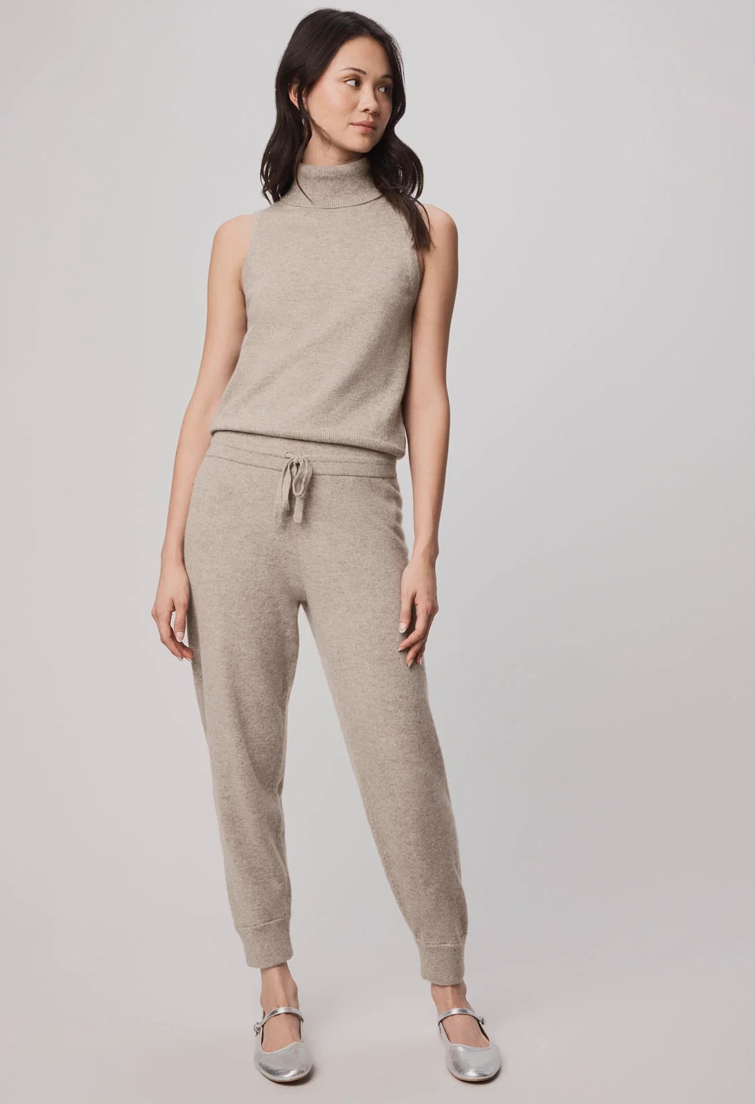 Tori Cashmere Turtleneck Tank