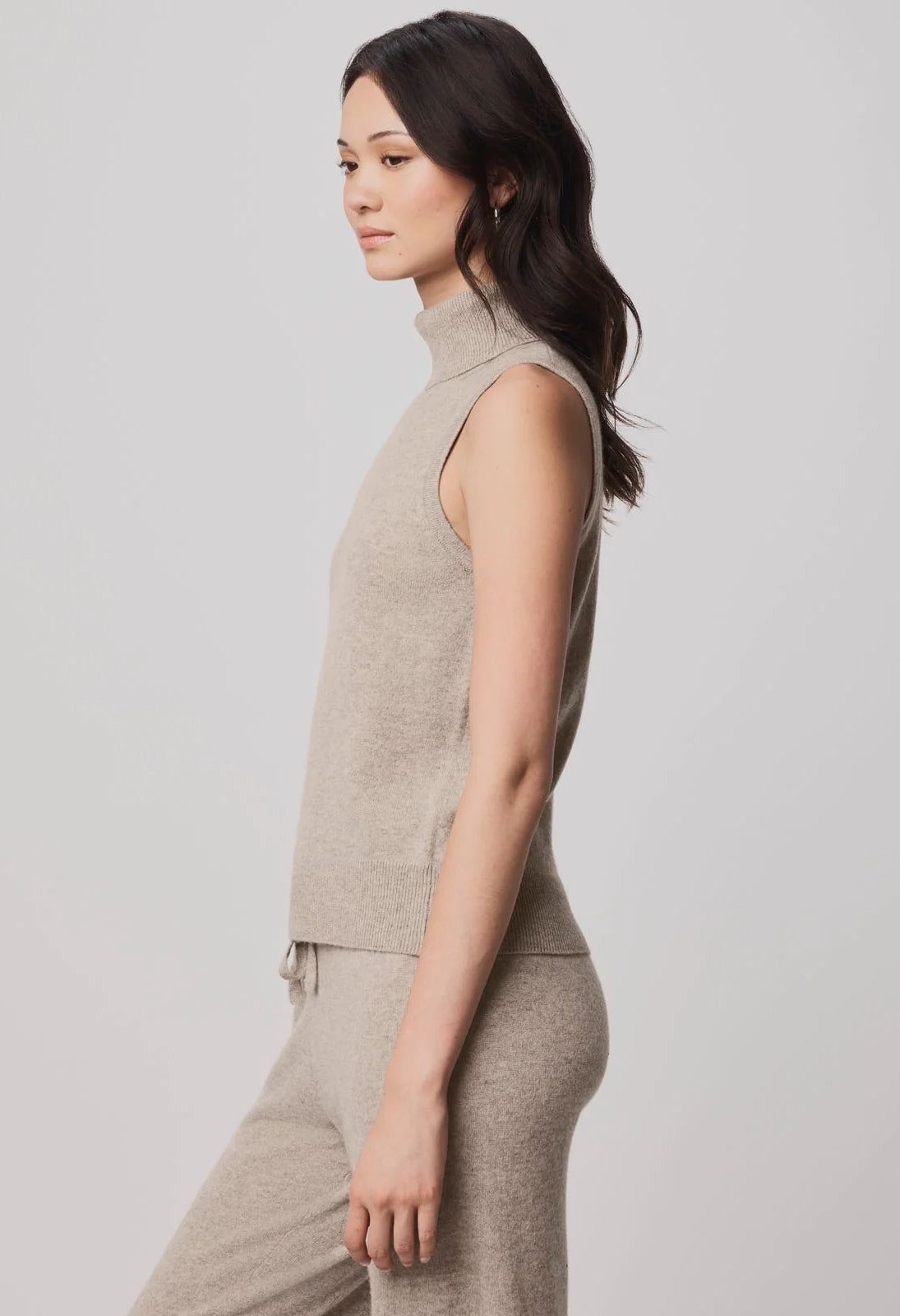 Tori Cashmere Turtleneck Tank