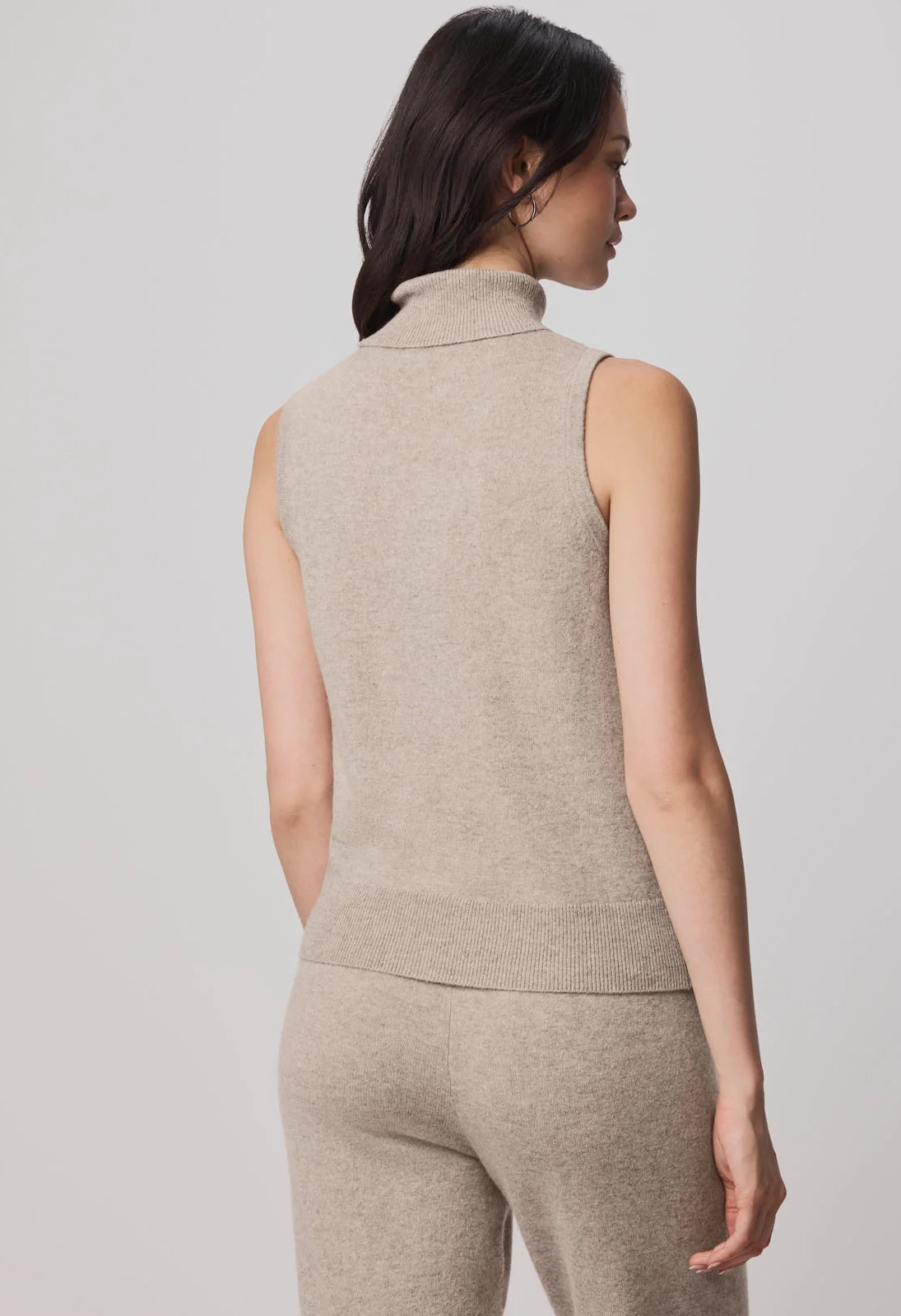 Tori Cashmere Turtleneck Tank