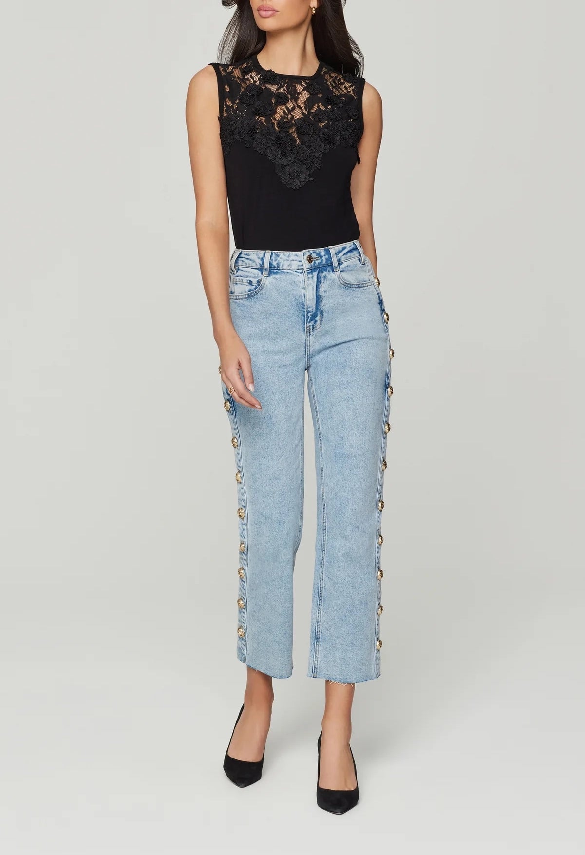 Trina 3D Lace Combo Top