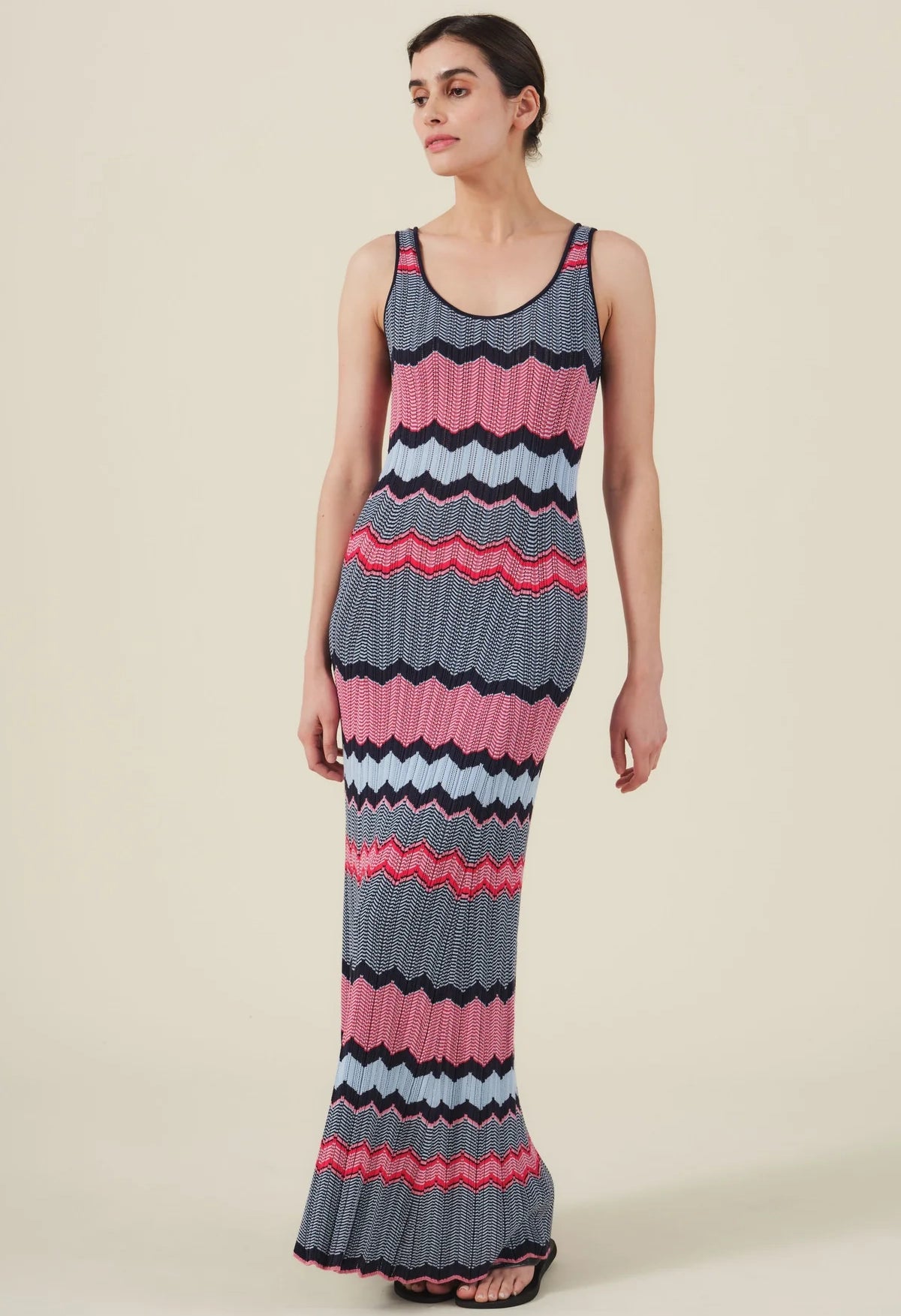 Valentina Zigzag Stripe Dress