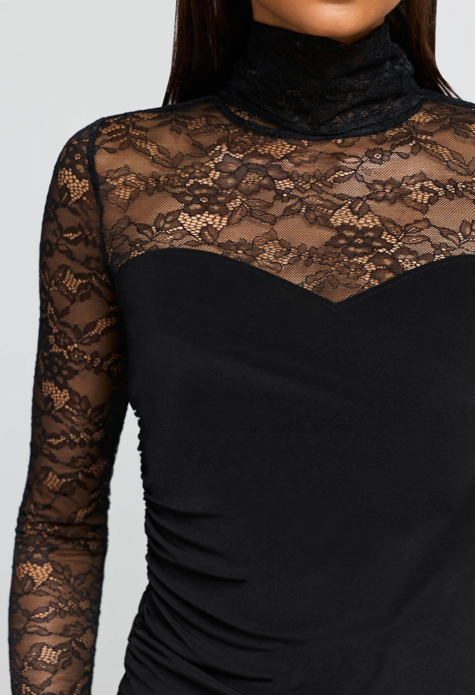 Westia Lace Combo Jersey Dress