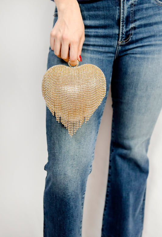 Gold Heart Clutch