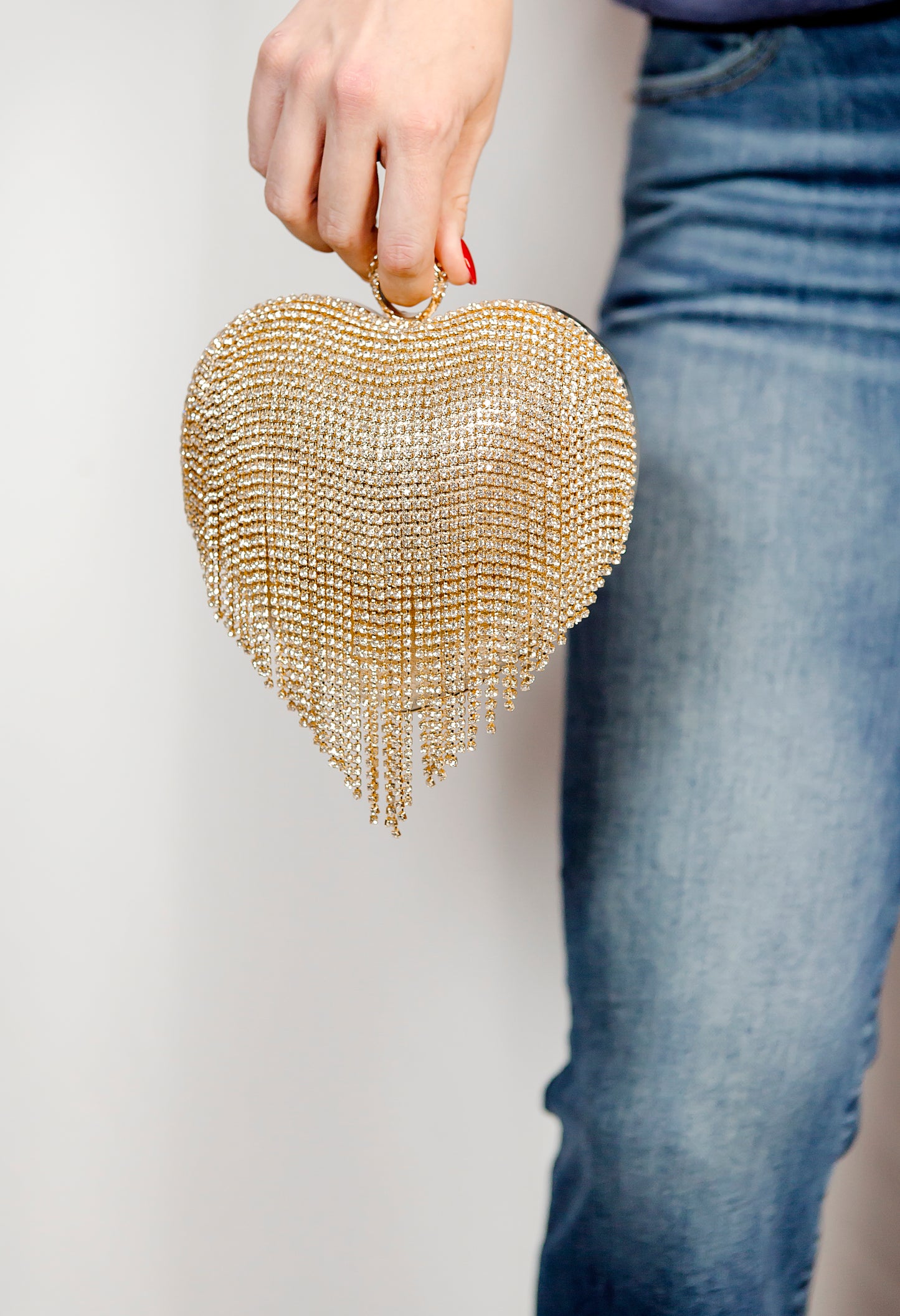 Gold Heart Clutch