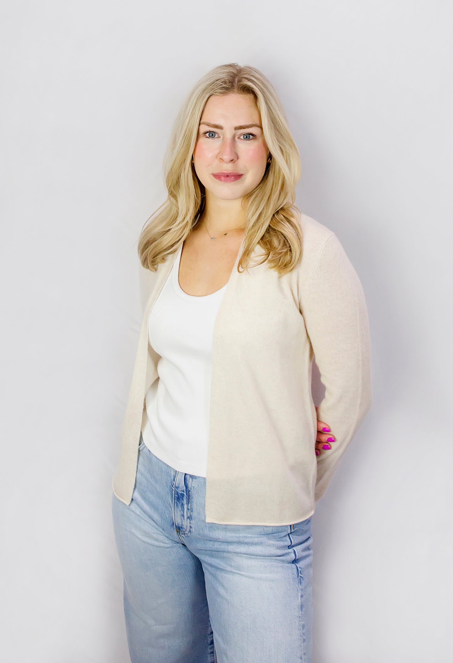 Open Cashmere Cardigan