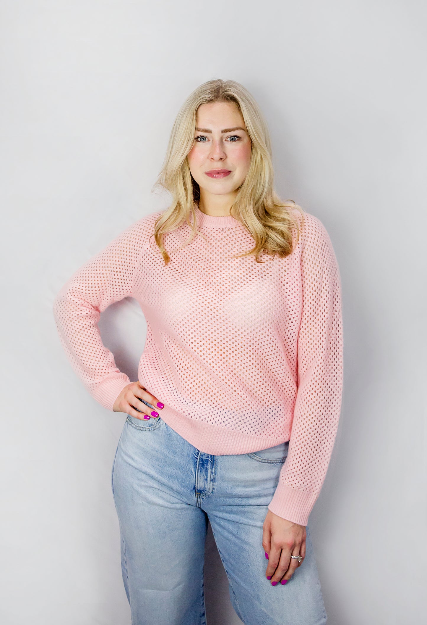 Mesh Cashmere Sweater