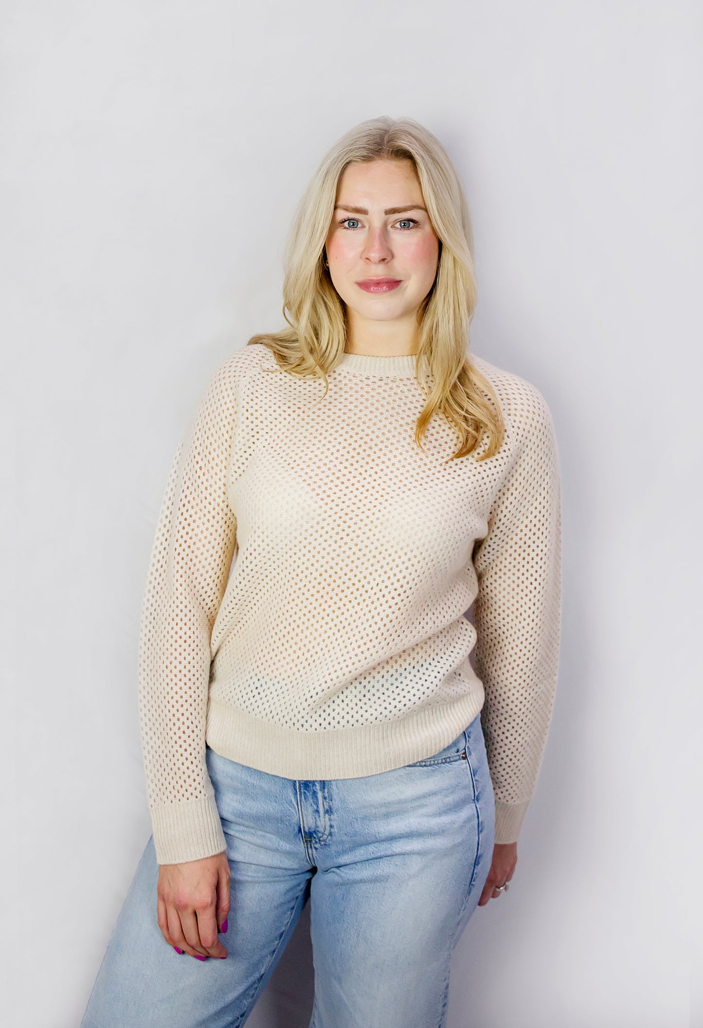 Mesh Cashmere Sweater