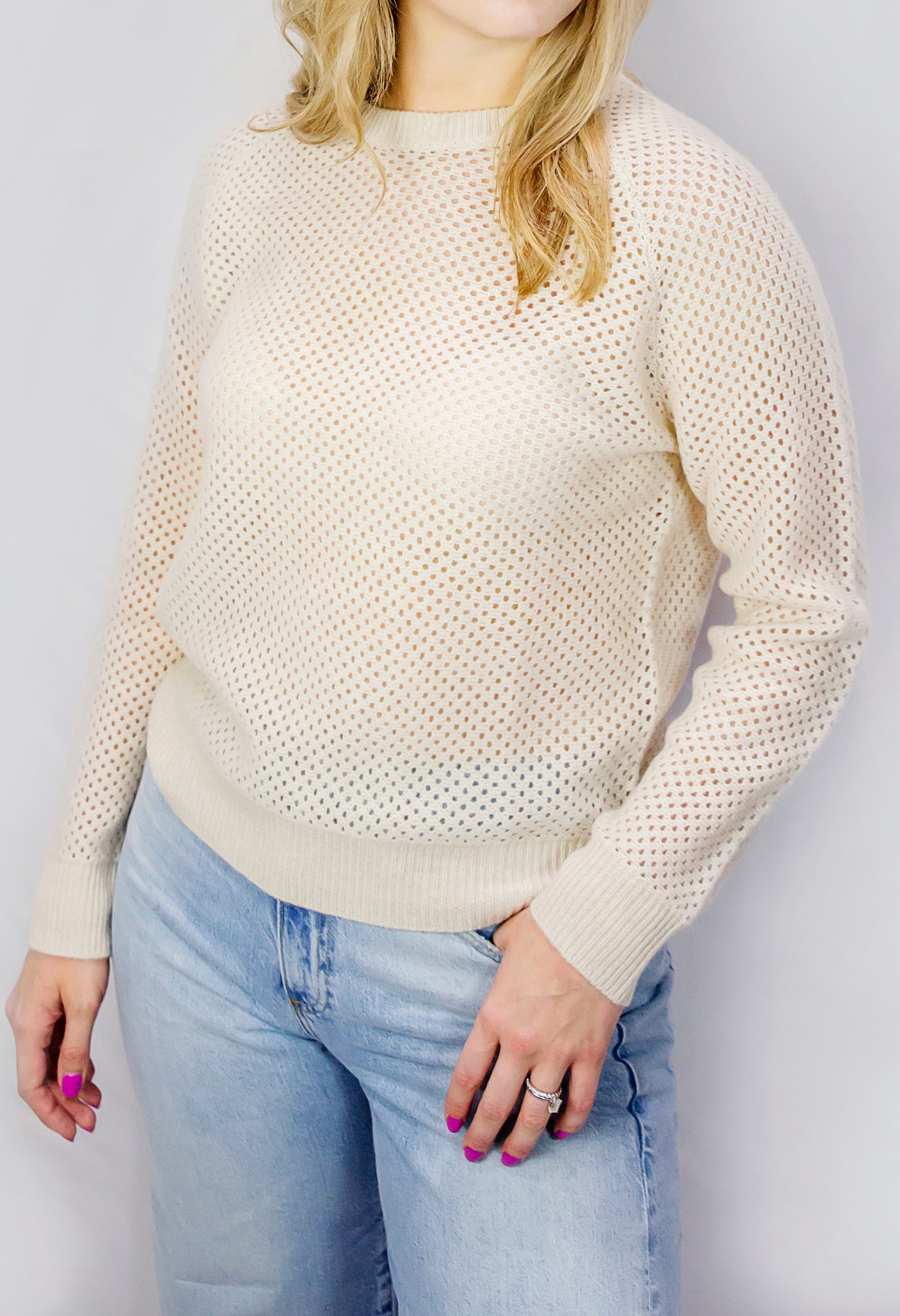 Mesh Cashmere Sweater