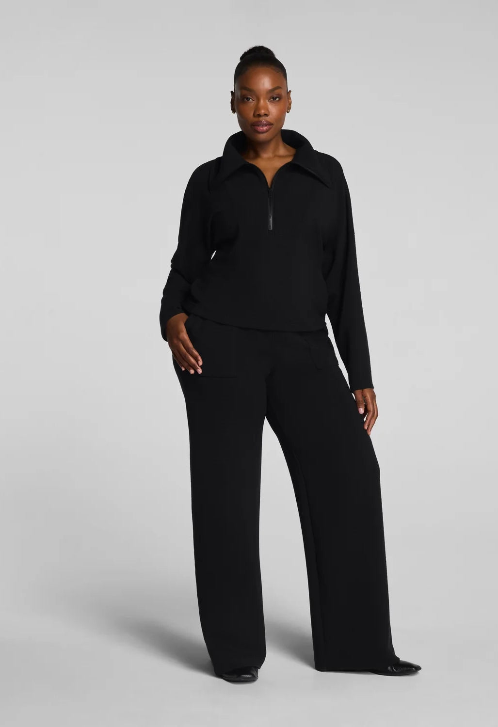French Rib Wide Leg Pant
