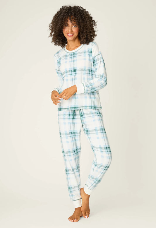 Winter Wonderland Plaid Velour Pants Set