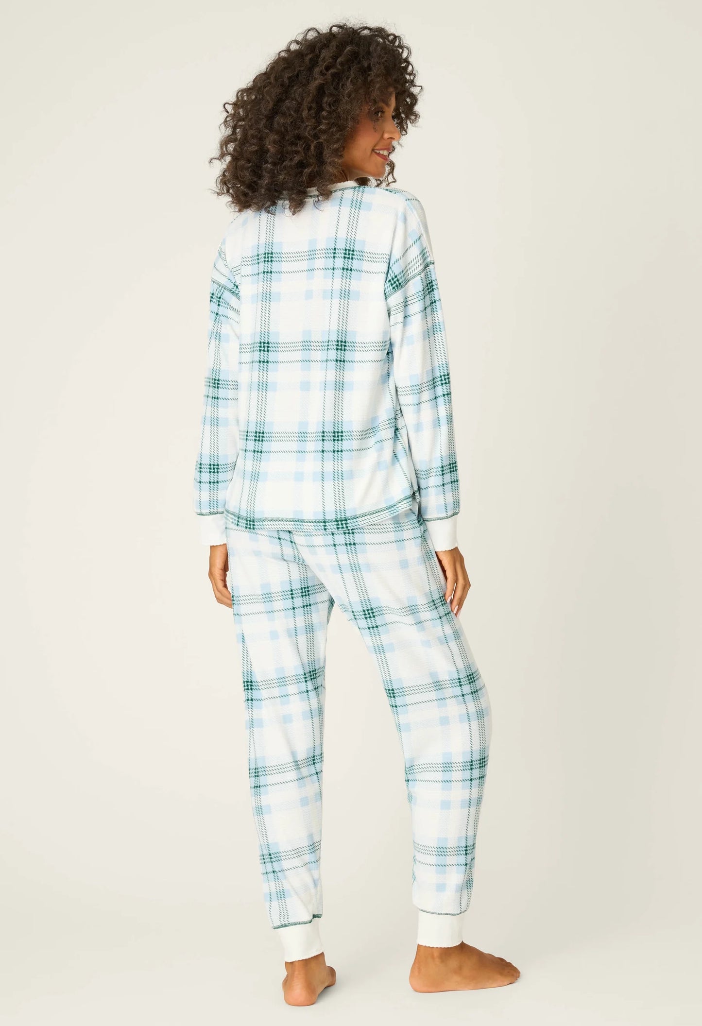 Winter Wonderland Plaid Velour Pants Set
