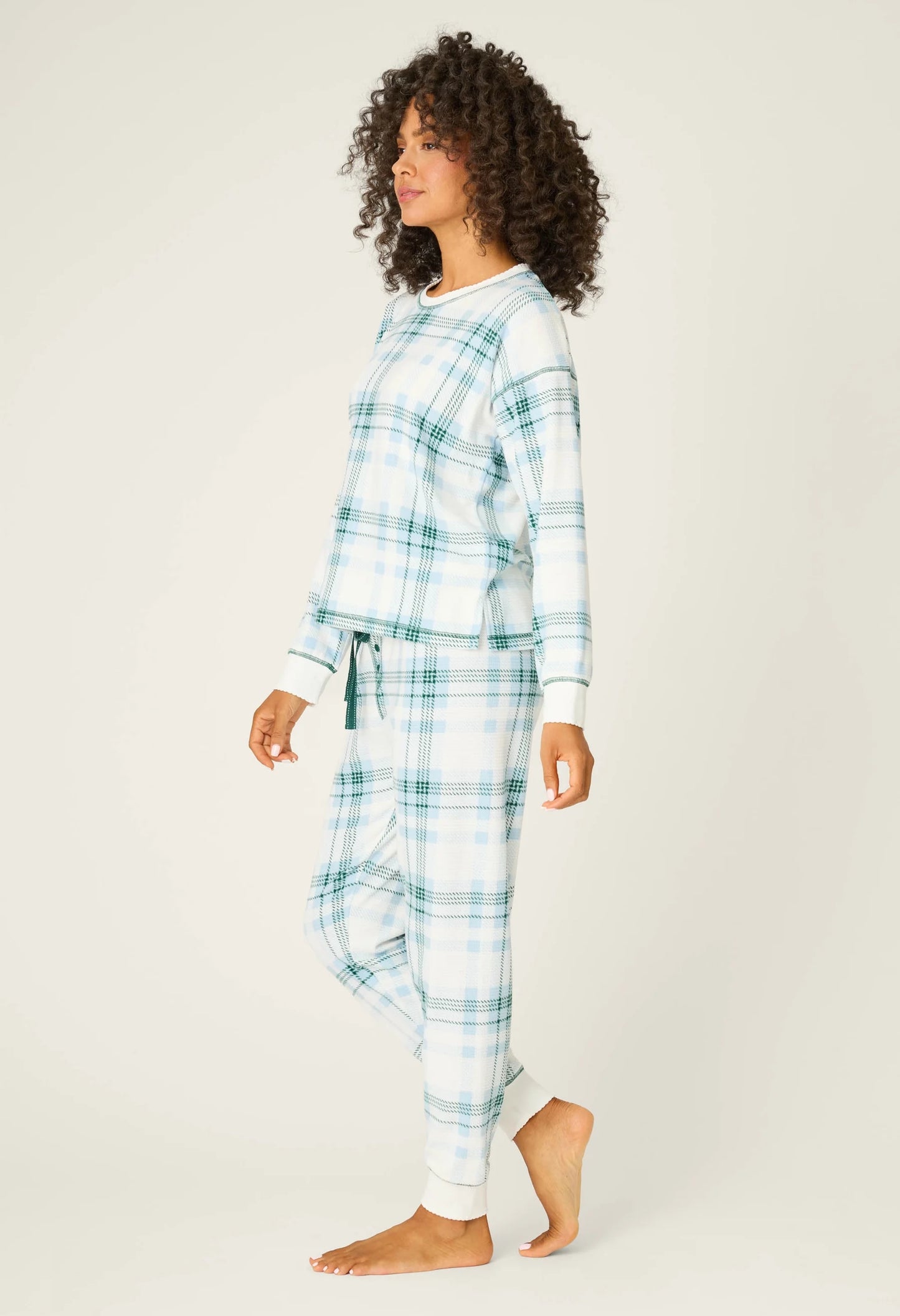 Winter Wonderland Plaid Velour Pants Set