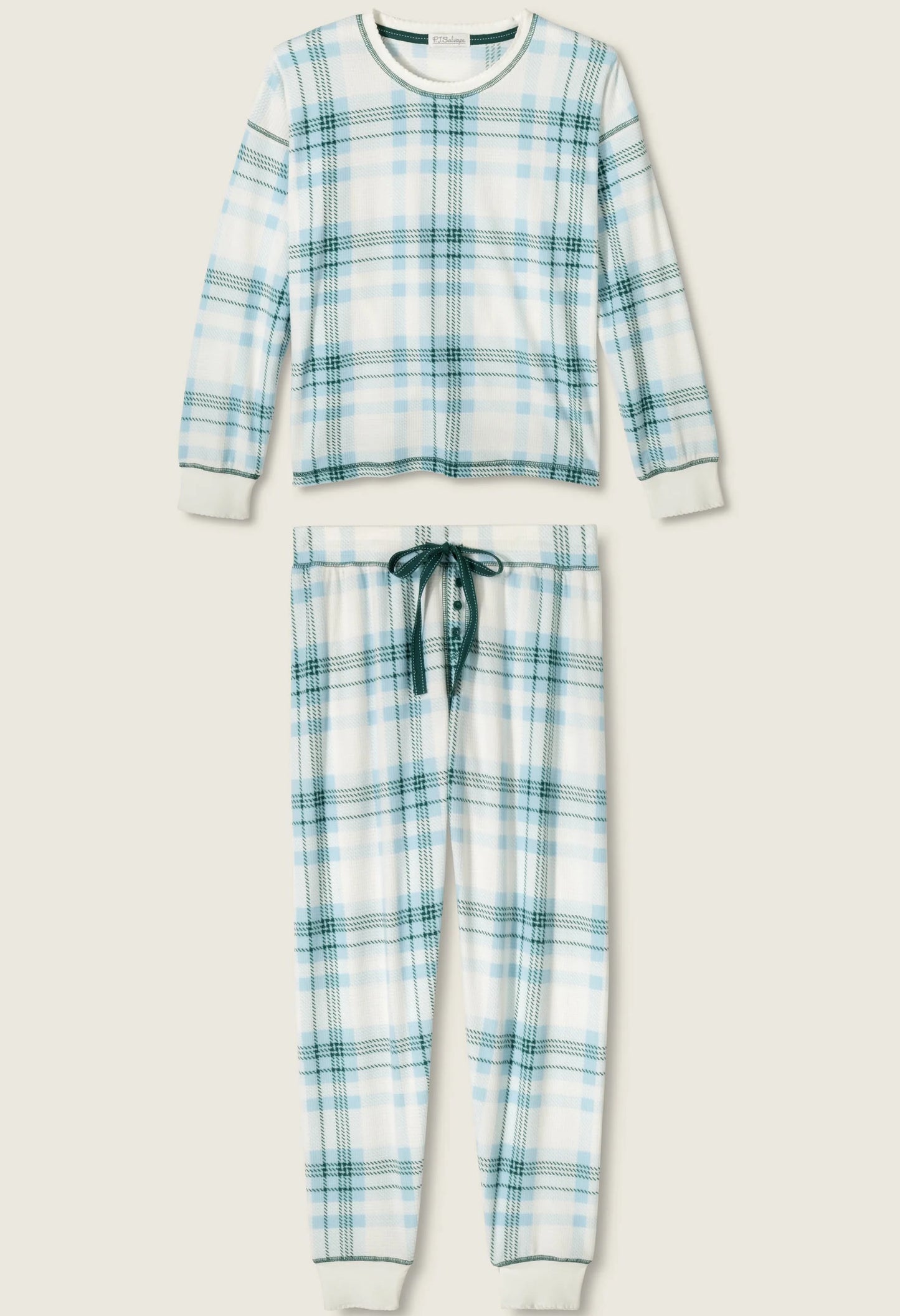 Winter Wonderland Plaid Velour Pants Set
