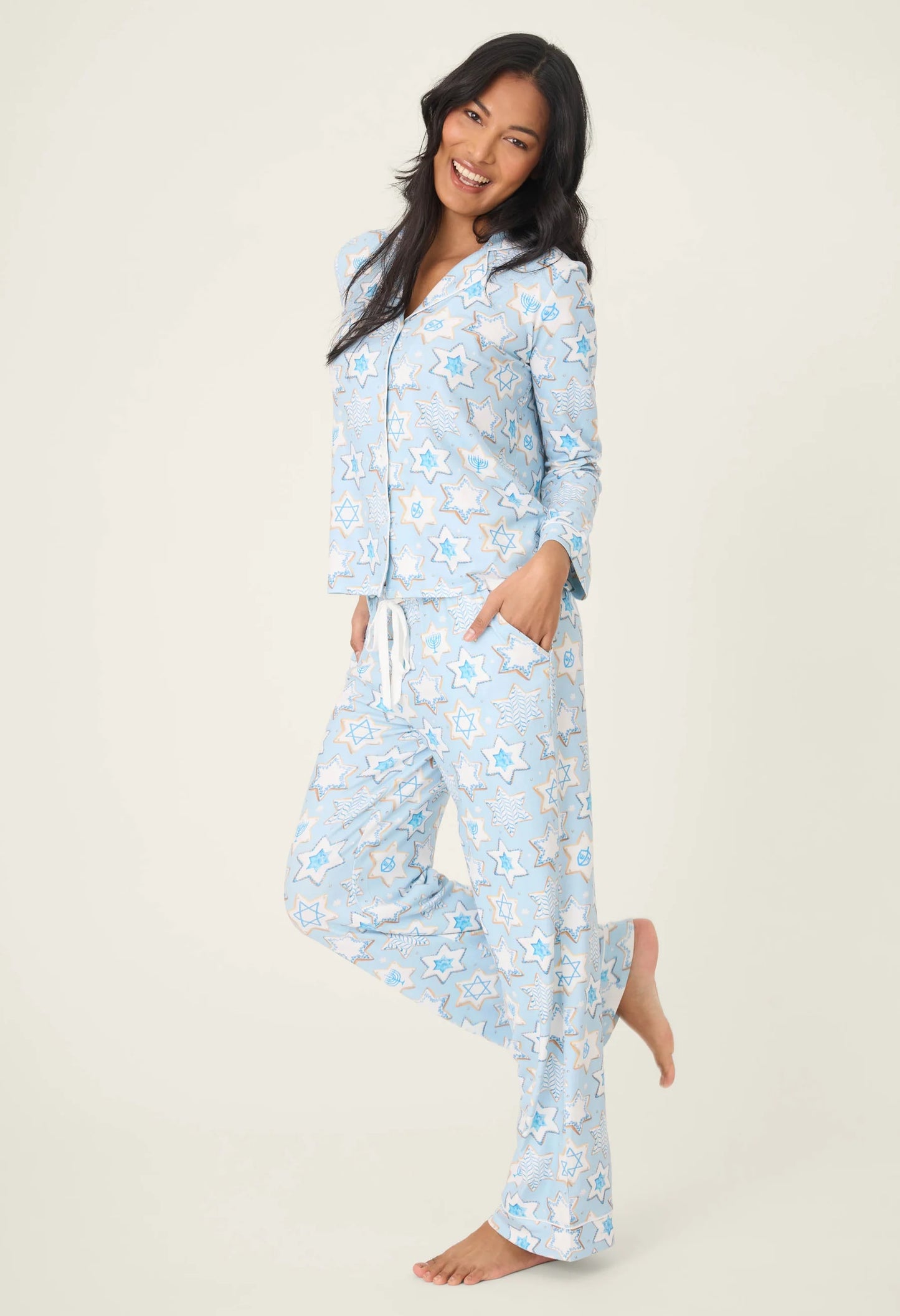 You Had Me At Shalom Cookie Print PJ Set