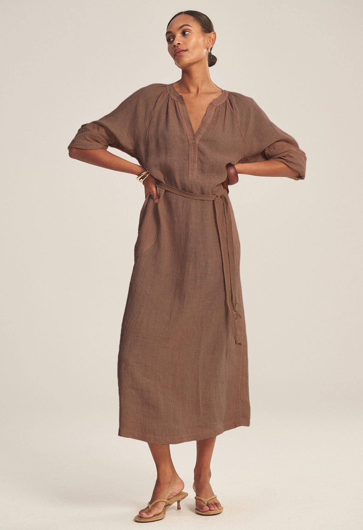 Dakota Woven Linen Dress