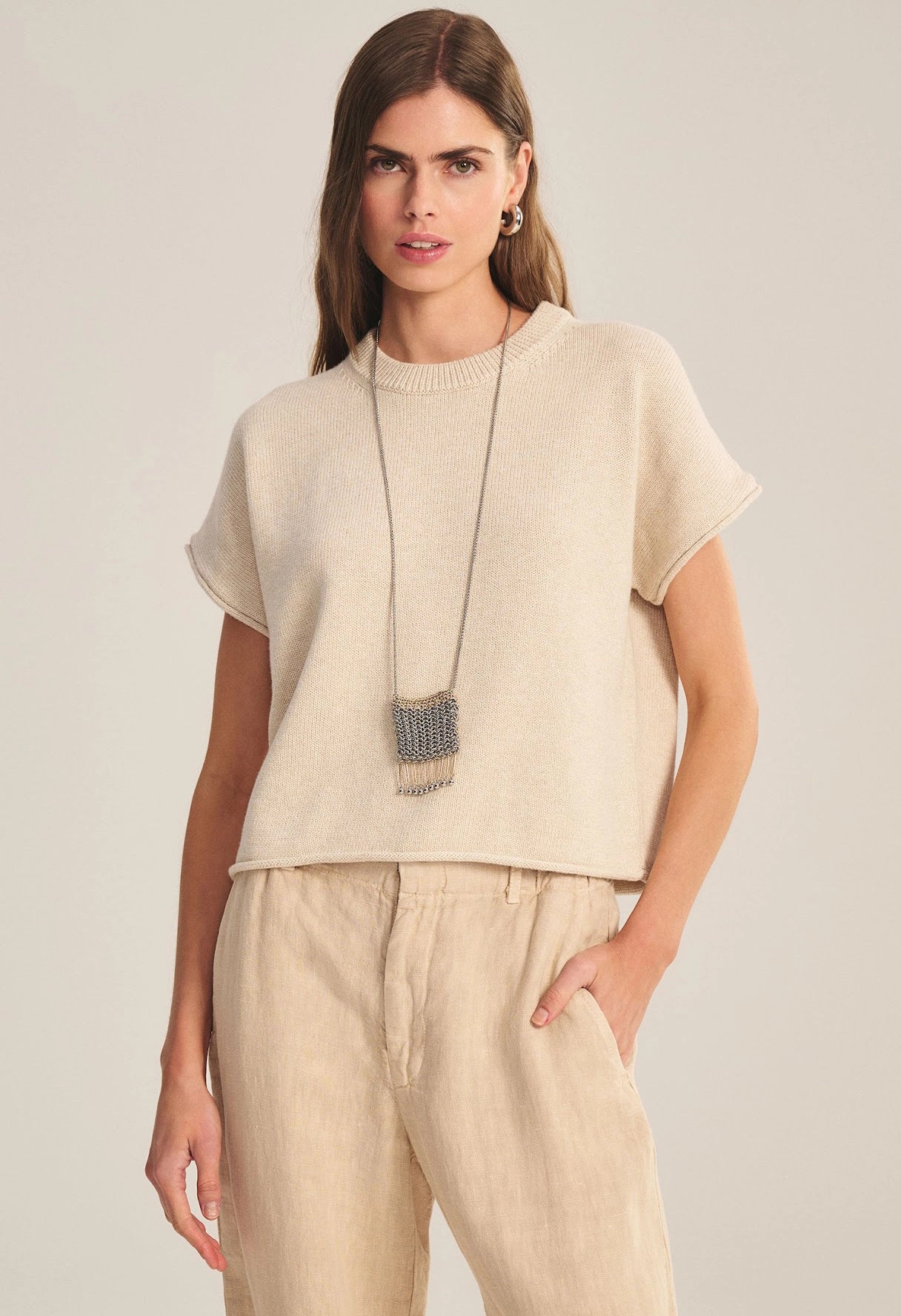 Keeny Cotton Cashmere Sweater