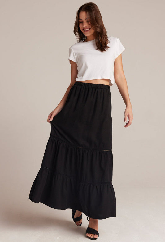 Ladder Trim Maxi Skirt