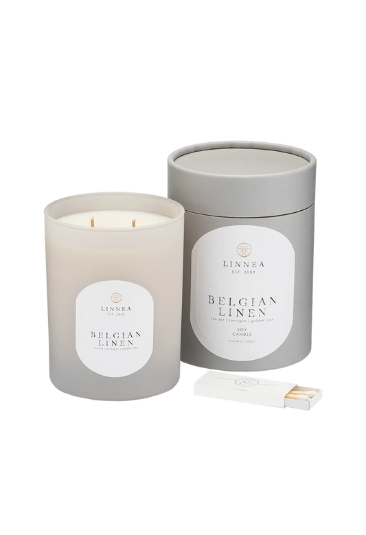 Belgian Linen 2-Wick Candle