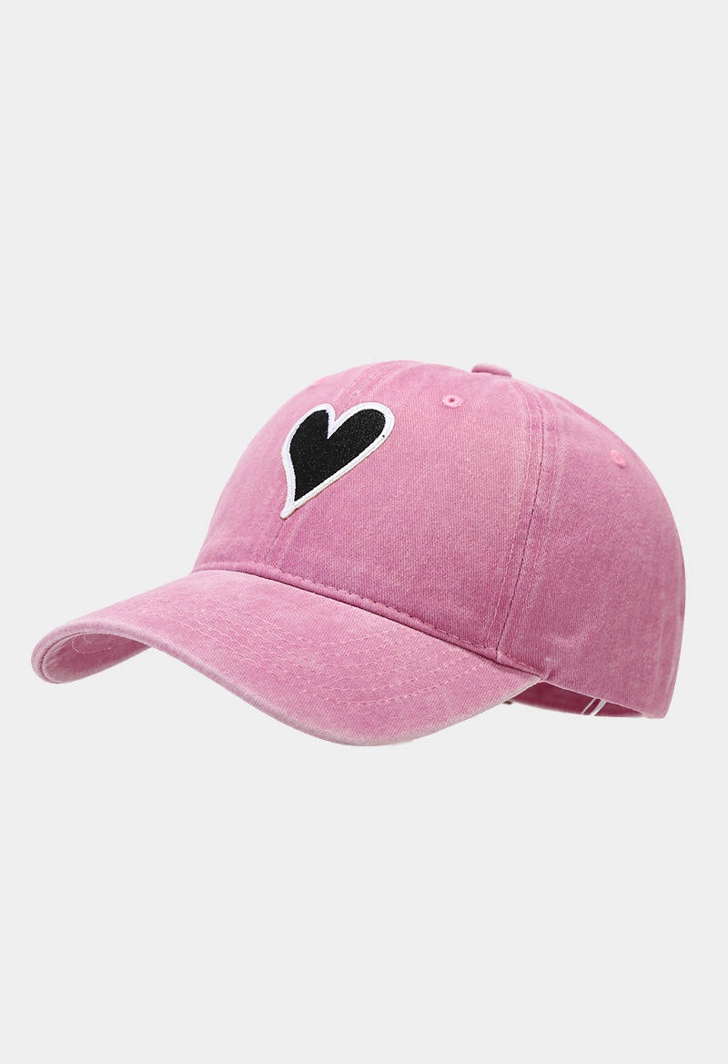 Pink Heart Baseball Hat