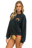 Rainbow Embroidery Relaxed Crew Sweatshirt