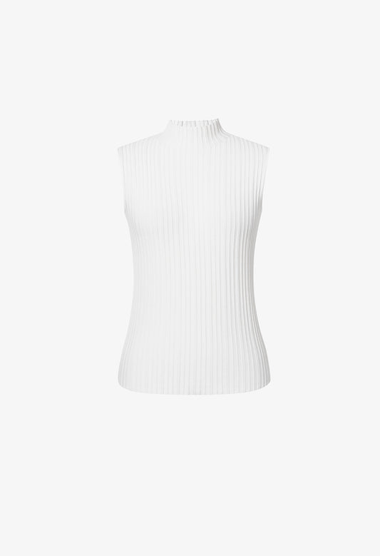 Sleeveless Stand Collar Sweater