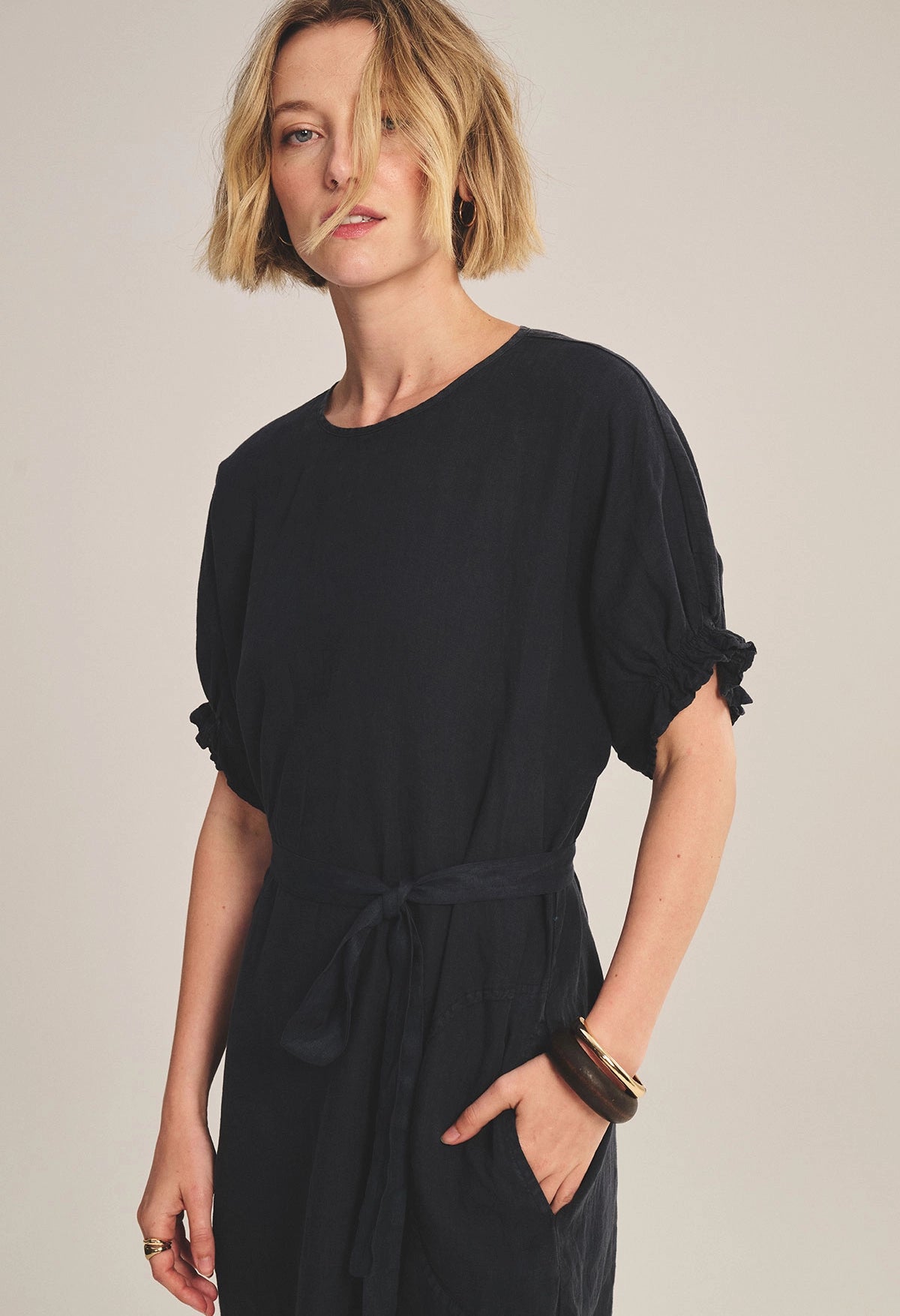 Vivian Woven Linen Dress