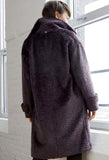 Lea Single Breasted Faux Alpaca Coat