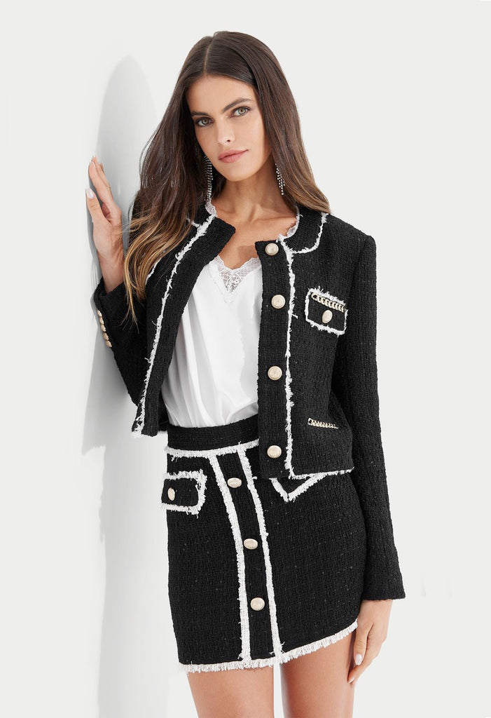 Serena Contrast Tweed Jacket – Who Cares? Wear