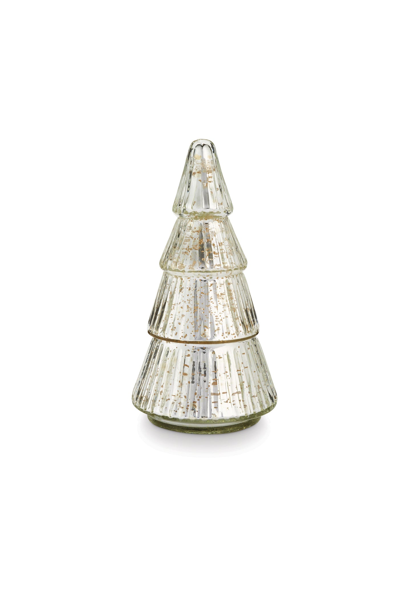 Balsam & Cedar Etched Mercury Glass Tree Candle